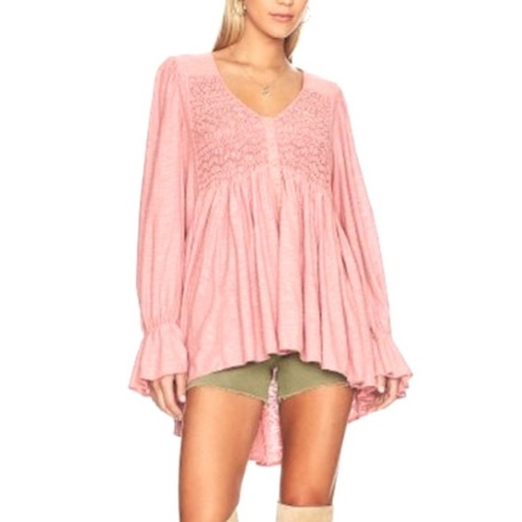 Revolve Free People Don’t Call Me Baby Rosie Oversized ButtonUp Longsleeve Dress - Picture 2 of 11